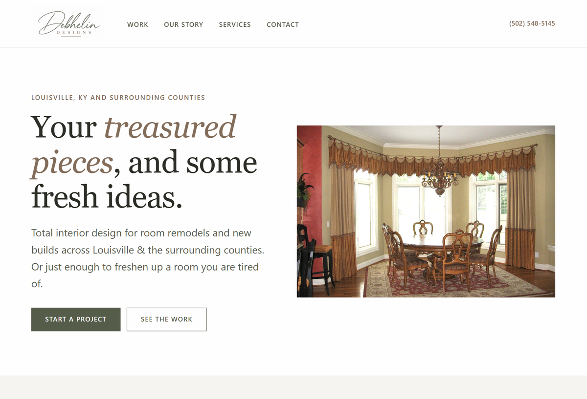 Debhelin Designs website